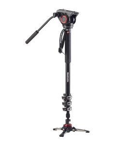 Manfrotto XPRO 4 section video monopod w Fluid head & FLUIDTECH base (MVMXPRO500)