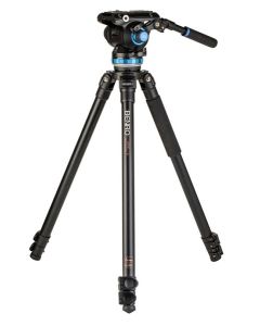 Benro A373F Aluminum Single Tube S8PRO Head - 75mm Half Ball Adapter, 3 Leg Sections (BENRO-A373FBS8PRO)