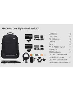 Godox AD100Pro Dual Lights Backpack kit (AD100PRO-KIT-2)