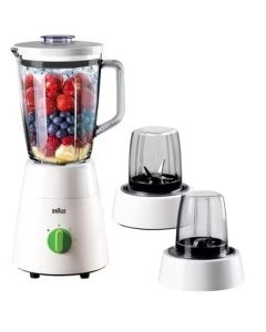 Braun Blender 500w Glass Jug + 2 Mill (BRJB0153WH)