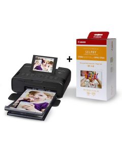 Canon SELPHY CP1300 Compact Photo Printer - Black  + RP-108 Ink/Paper (CP1300-KIT)