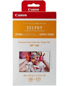 Canon RP-108 Ink/Paper Set Postcard Size -108 Prints (RP-108I)